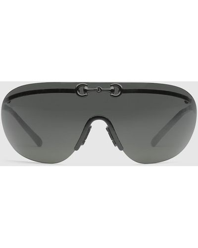 Gucci Mask-shaped Sunglasses - Gray