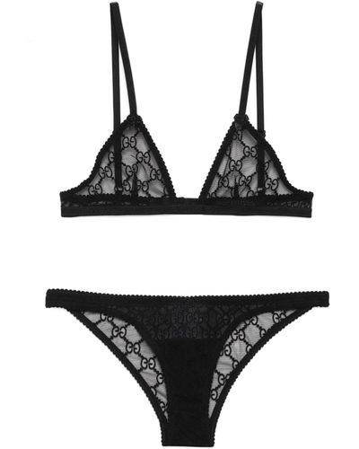 Gucci gg Tulle Lingerie Set - Black