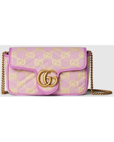 Gucci GG Super Mini Shoulder Bag - Pink