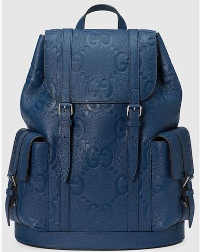 Gucci Jumbo GG Backpack - Blue