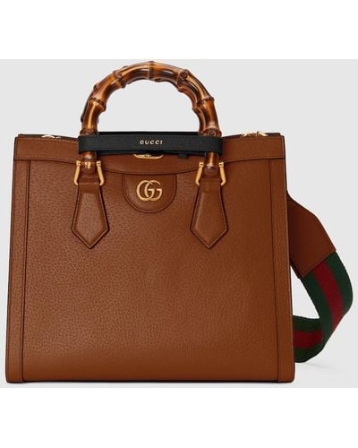 Gucci Diana Shopping Bag Small Size - Brown