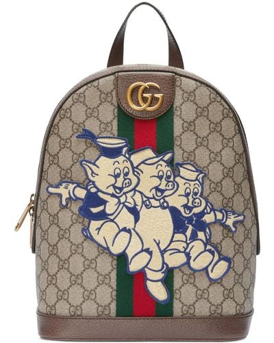 Gucci Ophidia GG Backpack With Three Little Pigs - Multicolor