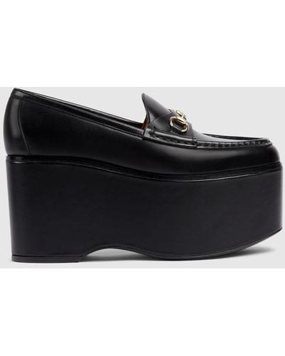 Gucci Horsebit Platform Loafer - Black
