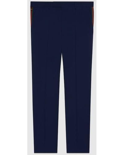 Gucci Wool Mohair Pants - Blue