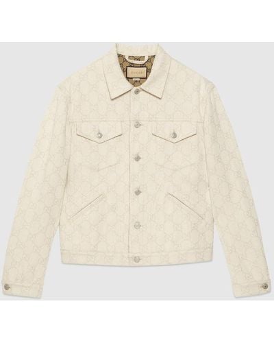 Gucci GG Cotton Jacquard Jacket - Natural