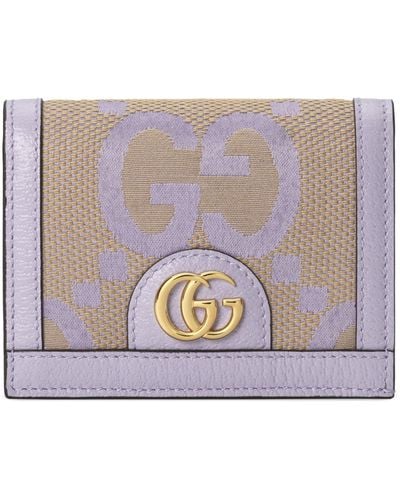 Gucci Ophidia Jumbo GG Card Case - Purple