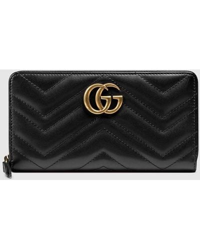 Gucci GG Marmont Quilted Leather Wallet - Black