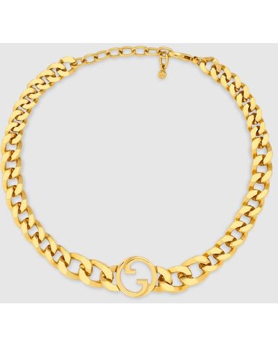 Gucci Blondie Interlocking-g Gold-toned Metal Necklace - Metallic