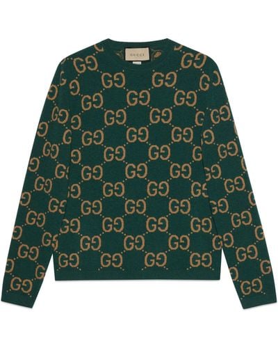 Gucci GG Wool Jacquard Jumper - Green