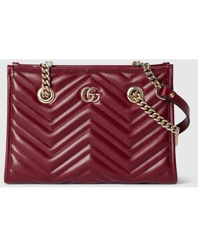 Gucci GG Marmont Small Tote Bag - Red
