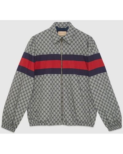 Gucci GG Print Cotton Jacket - Gray