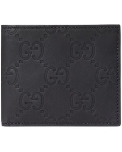 Gucci GG Rubber-effect Bi-fold Wallet - Black