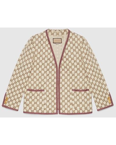 Gucci GG Cotton Tweed Jacket - Natural