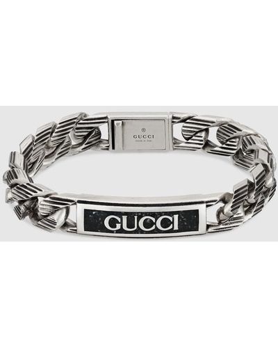 GUCCI Interlocking G Sterling Silver Bracelet YBA678660001018 | eBay