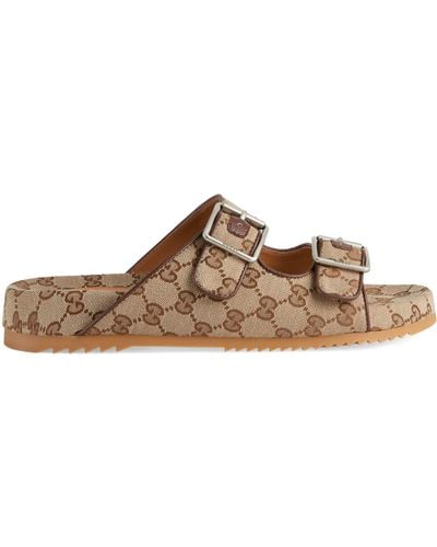 Gucci Slide Sandal With Straps - Brown