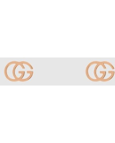Gucci GG Running 18k Earrings - Pink