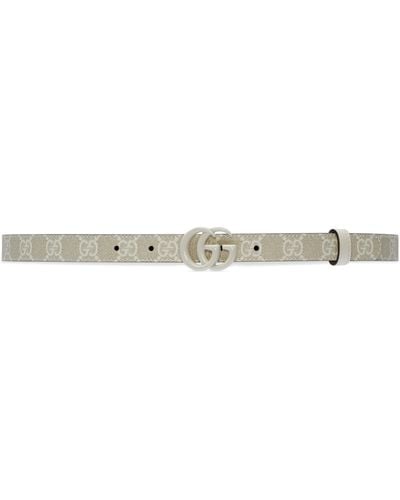 Gucci GG Marmont Thin Belt - White