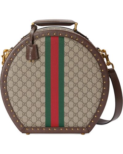 Gucci Savoy Small Hat Case With Web - Metallic