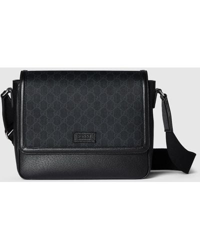 Gucci Medium GG Crossbody Bag With Tag - Black