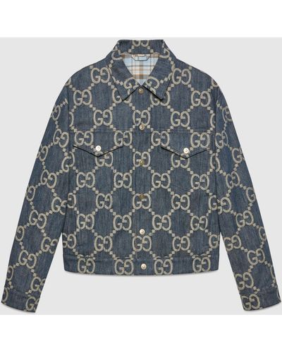 Gucci Navy Jumbo GG Vest for Men