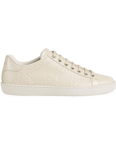 Gucci GG Embossed Ace Sneaker - Natural