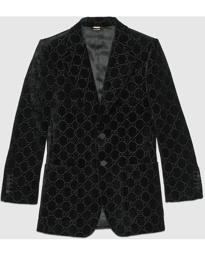 Gucci GG Velvet Jacket - Black