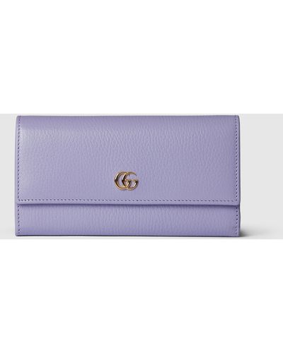 Gucci ダブルg コンチネンタルウォレット, パープル, Leather