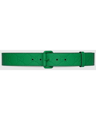 Gucci GG Rubber-effect Belt - Green
