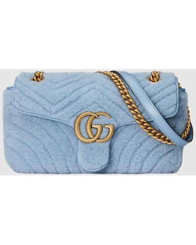 Gucci GG Marmont Small Shoulder Bag - Blue