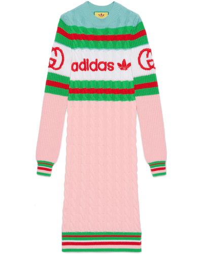 Gucci Adidas X Wool Dress - Pink