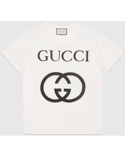 Gucci Oversize T-shirt With Interlocking G - White