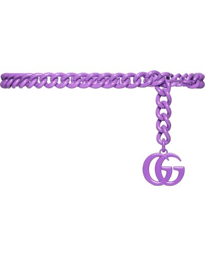 Gucci GG Marmont Chain Belt - Purple