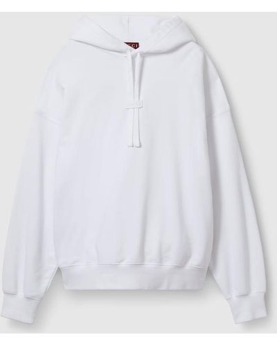 Gucci Cotton Jersey Hooded Sweatshirt - White