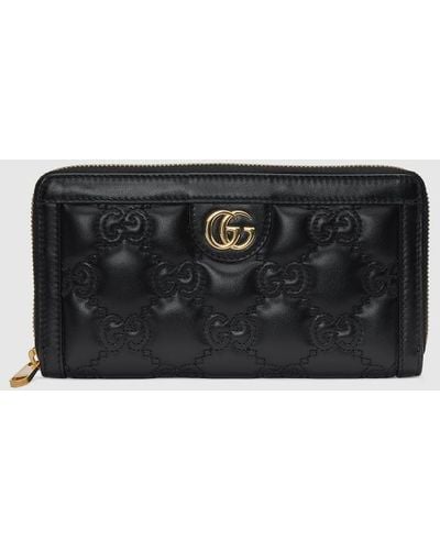 Gucci GG Matelassé Zip-around Wallet - Black