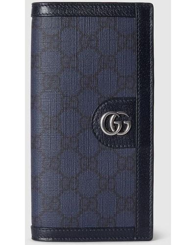Gucci Ophidia GG Long Wallet - Blue