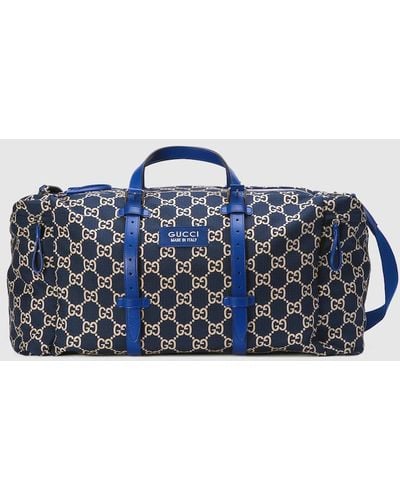 Gucci Maxi GG Ripstop Duffle Bag - Blue