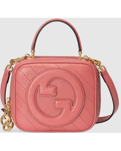 Gucci 〔グッチ ブロンディ〕トップハンドルバッグ, ピンク, Leather
