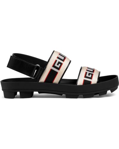 Gucci Stripe Strap Sandal - White