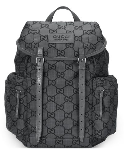 Gucci Large GG Ripstop Backpack - Grey