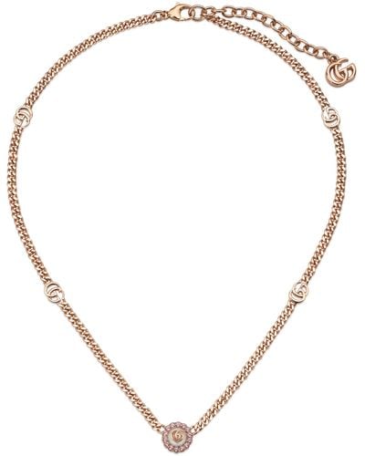Gucci Double G Flower Necklace - Metallic