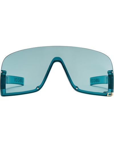 Gucci Mask-shaped Frame Sunglasses - Blue