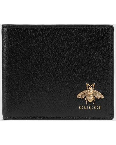 Gucci Leather Animalier Wallet - Black