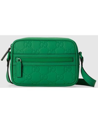 Gucci GG Rubber-effect Mini Shoulder Bag - Green
