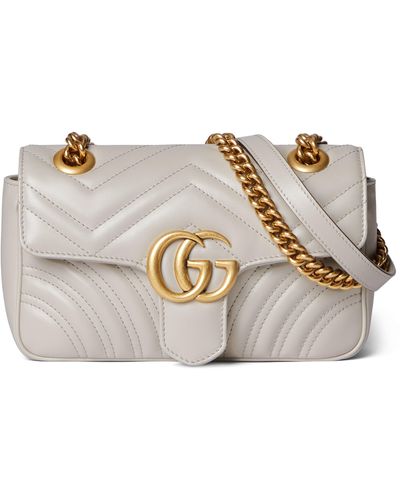 Gucci GG Marmont Matelassé Mini Bag - White