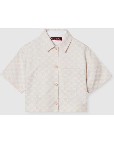 Gucci GG Cotton Gabardine Shirt - White