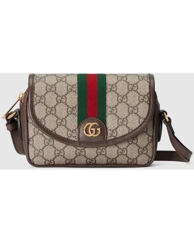 Gucci Ophidia GG Mini Shoulder Bag - Brown