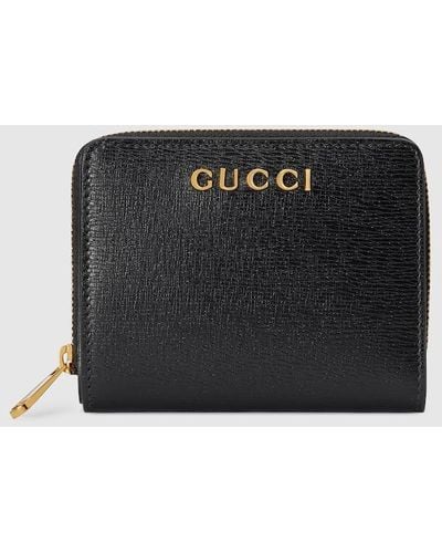 Gucci Mini Wallet With Script - Black