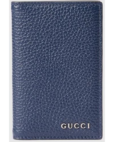 Gucci Long Card Case With Logo - Blue