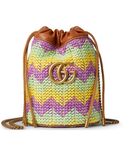Gucci GG Marmont Super Mini Bucket Bag - Pink