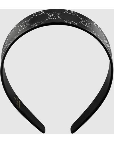 Gucci GG Crystals Hairband - Black